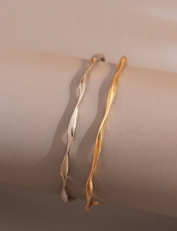 Simple Twist Cuff Bangle