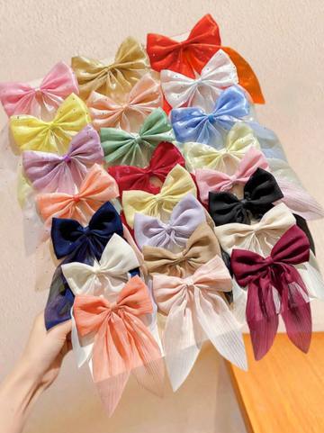 Ribbon Bow Hair Clips