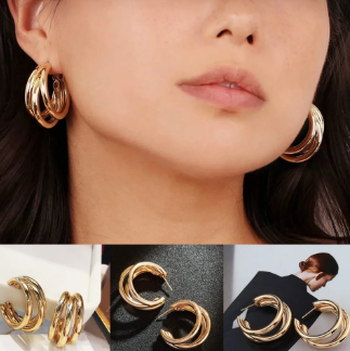 Triple Hoop Earrings