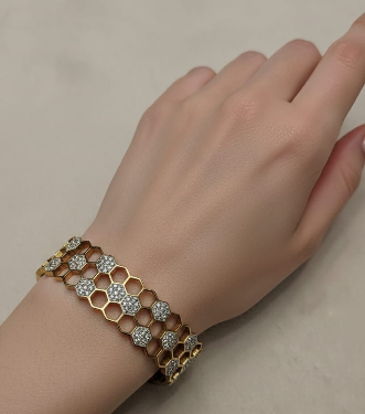 Honeycomb Link Bangle